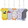 2019 new style wholesale full print cotton cheap baby clothes 5 pcs romper set