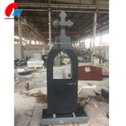 Stone Tombstone Tombstone Black New Style Cheap Price Black Cross Stone Decoration Gravestone Tombstone