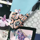 Wholesale high quality custom design digital printing 100% pure italian silk metallic fabrics