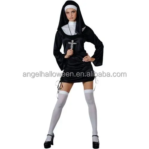 New Sexy Impertinente Nun Ladies Fancy Dress Halloween Costume AGC4265