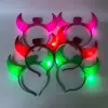 Cheap price colorful Halloween party gift flashing LED devil horns