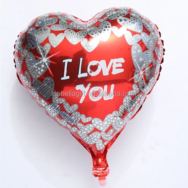 wholesale foil ballon heart balloon as birthday gift for lover