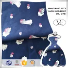lovely dogs print cotton elastane woven fabric cotton satin fabric