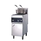 Best Selling Stainless Steel French Fries Machine Electric Potato Commercial Double Tempura Deep Fat Chip Fryer