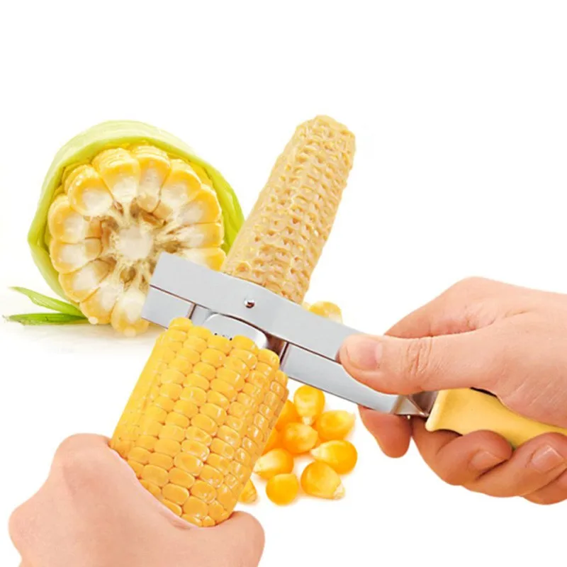 Creative Stainless Steel Corn Stripping Machine Vegetable Brush Cooking Tool Kitchen Helper Corn Shavings KC1542