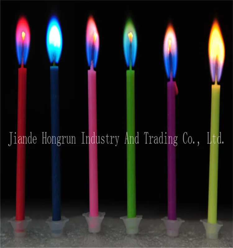 12 Pack Unique Color Flame Candles For Birthday Party Buy Unique