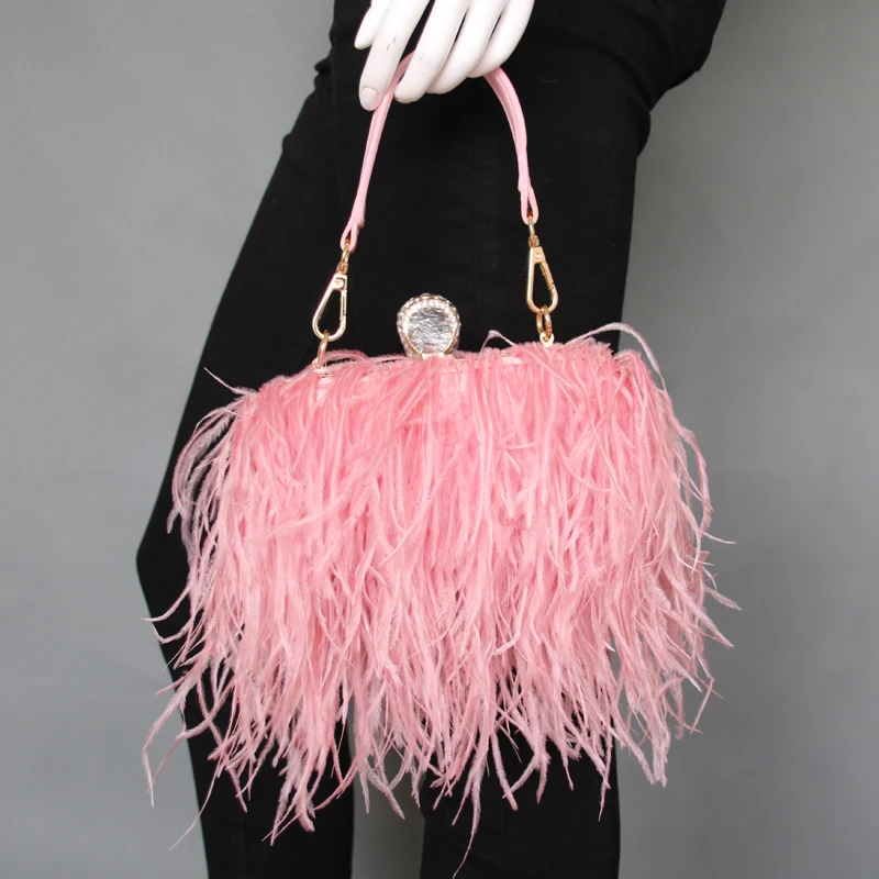 ostrich feather handbag