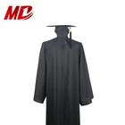 Wholesale Black Matte Polyester Graduation Gown And Cap