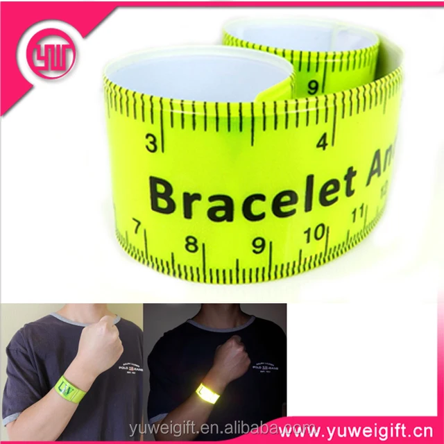 reflective pvc slap bracelet/slap wristband/snap wristband