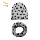 Kids Hot Sale Organic Cotton Scarf And Hat Set