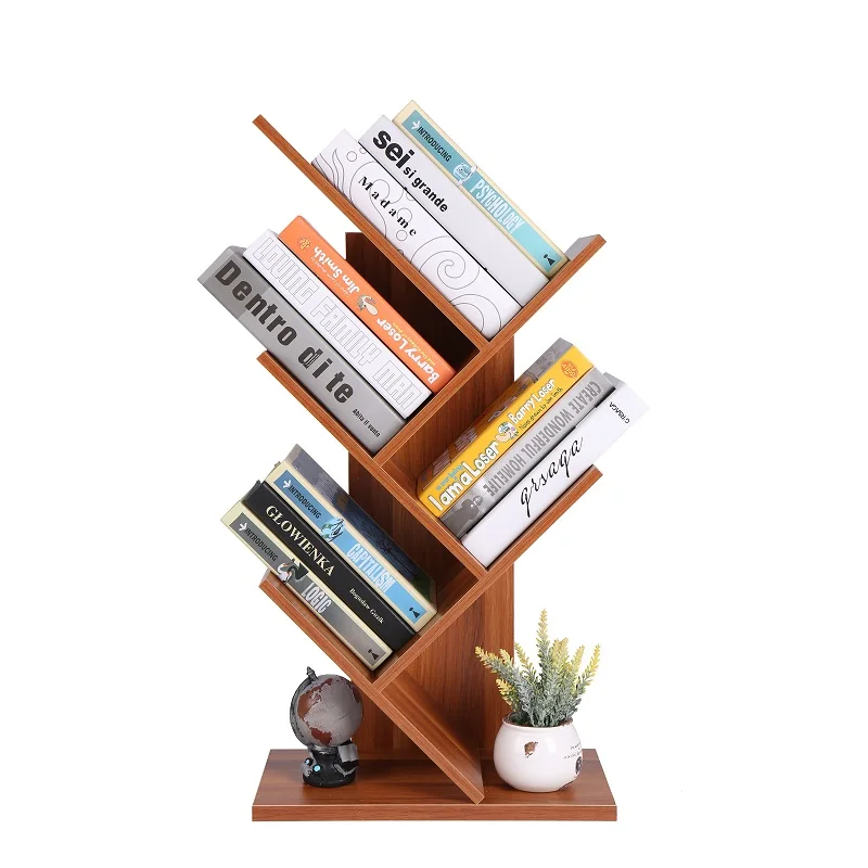 Modern Wooden Tree Shaped Bookshelf Book Storage Shelf Bookcases