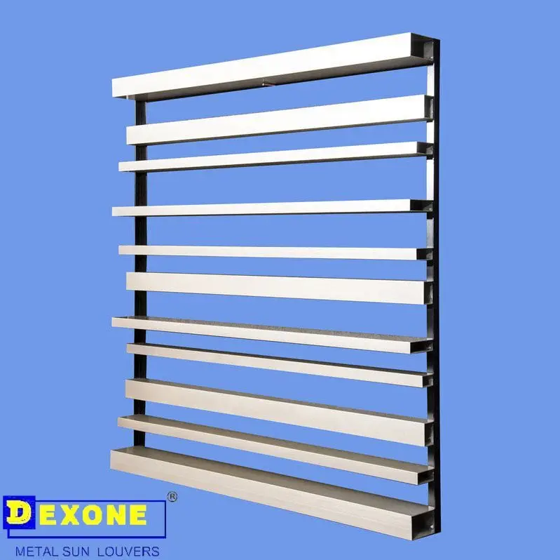Exterior aluminum rectangular tube frames aluminum square louver for building