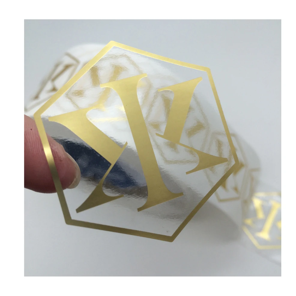 1000PC PVCSealing Label Sticker 30x 30mm Transparent new