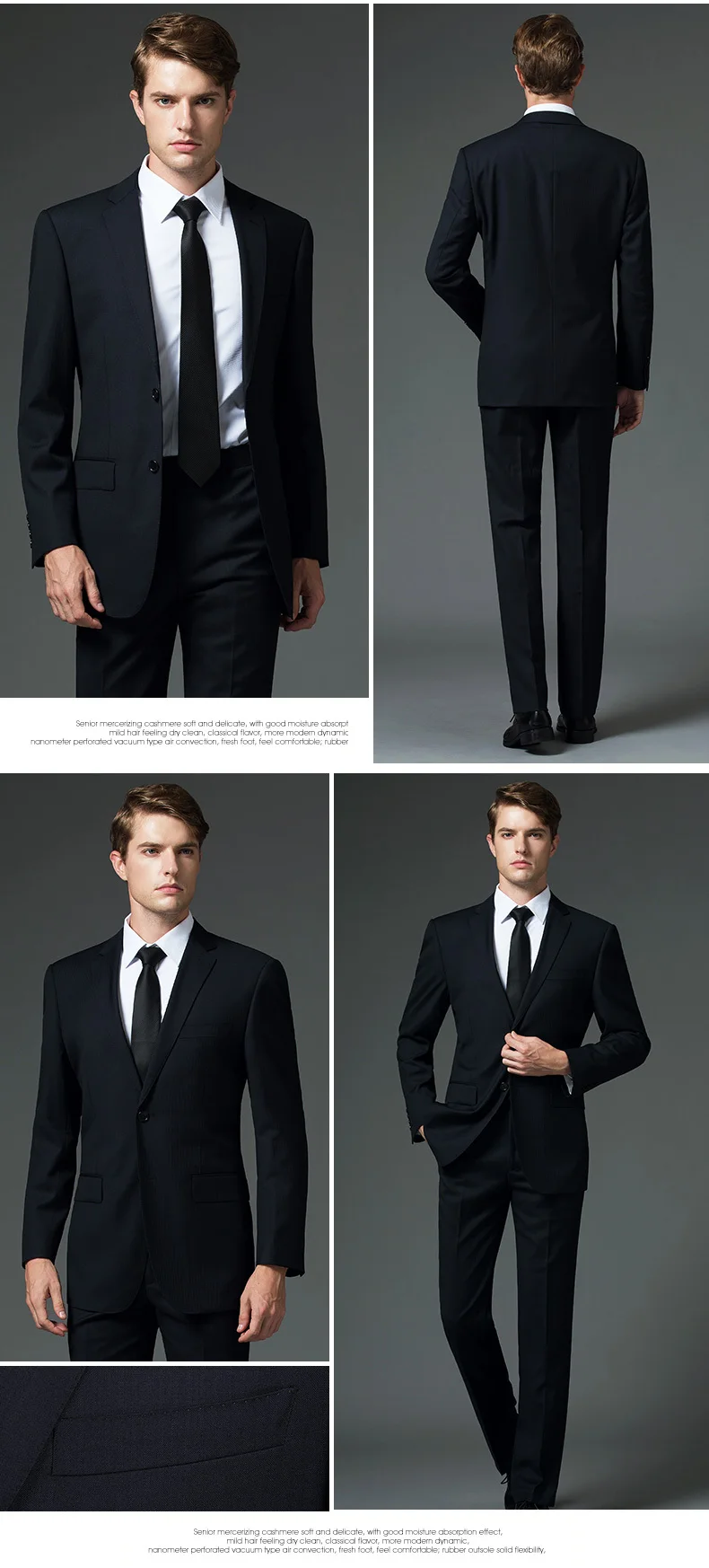 WEISDIN OEN service Tropical suiting Slim Fit Men's Suits