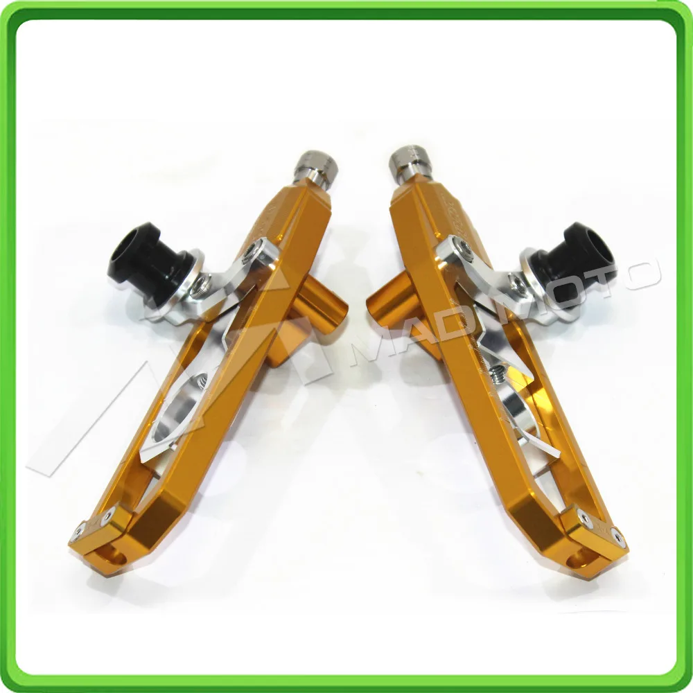 Motorcycle Chain Tensioner Adjuster with paddock bobbins kit for Suzuki GSXR1000 GSXR 1000 GSX-R1000 2007 2008 07 08 Gold&Silver (3)
