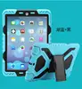 For iPad Pro 9.7inch 2017 Pepkoo Cover Case Plastic Kid Proof Extreme Duty Protective Back Cover with Kickstand New Shockproof