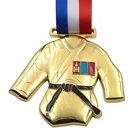 Factory Custom Made Metal Embossed Engraved Cheap Taekwondo Sport Medal Hanger