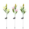 Hot sale new product garden solar light rose flower style 1 led outdoor decoration solar lamp with CE certificate