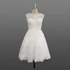 Knee Length Wedding Dress Short Bridal Dresses Lace Guangzhou Cheap Beach Wedding Gowns with Cap Sleeves