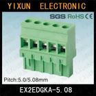 Pluggable Type Male Terminal Block Connector with Straight Pin or Looper for PCB, Electronics in Industry 2EDGKA-5.08