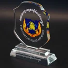 Wholesale pujiang white crystal shields for souvenir