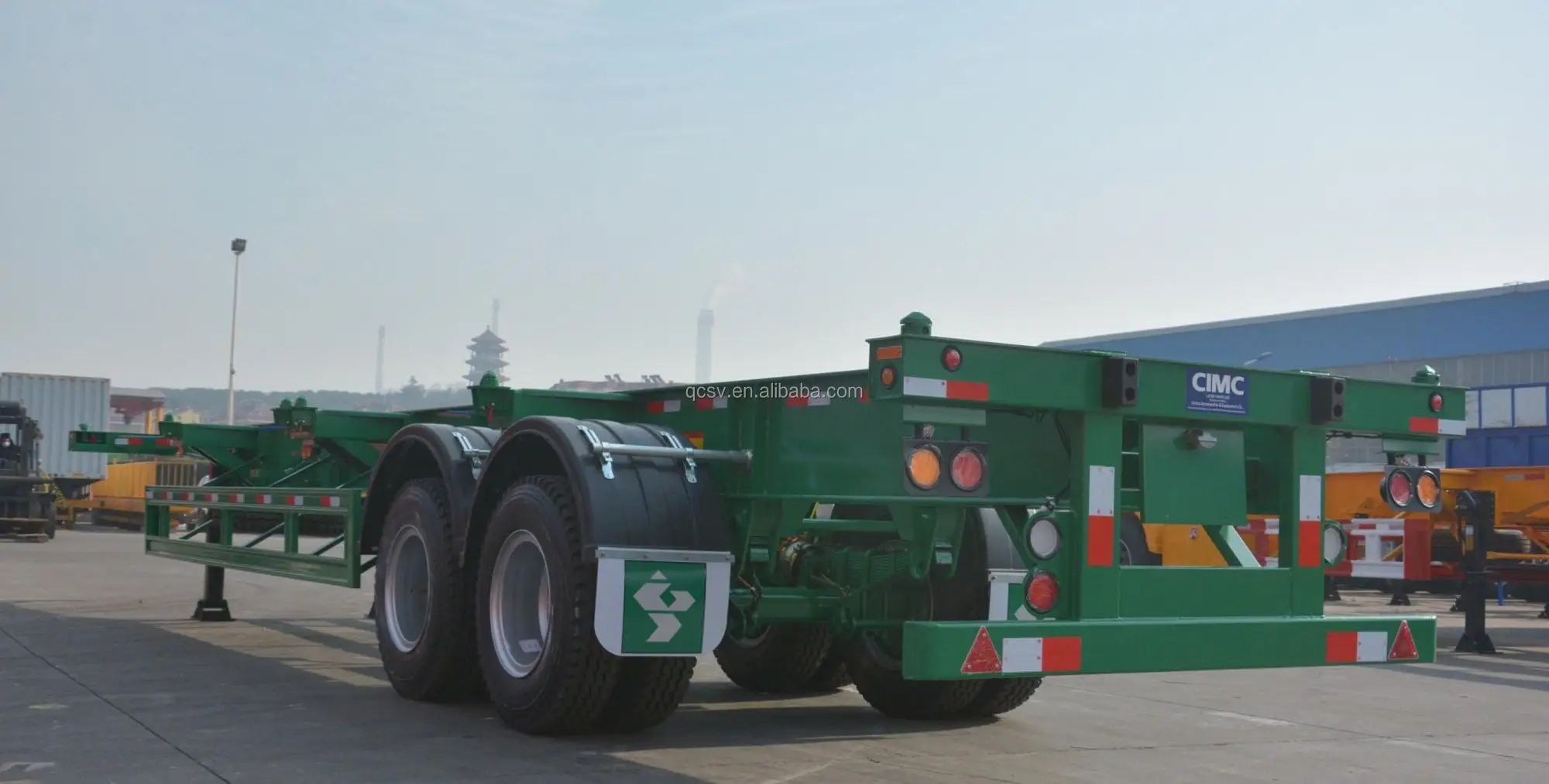 Philippine market 40ft container chassis trailer, View gooseneck