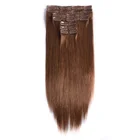 Cheap Double Weft Clip In Wavy Human Hair Extensions Real Natural Hair Clip Any Length