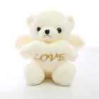 23cm colorful soft stuffed plush angel bear with love heart and wings toys for birthday gift