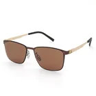 Wholesale Mens best seller rectangular brown Titanium sunglasses 2019 YT-LKS-1018.C5