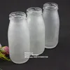 Water Bottles Drinkware Type and Eco-Friendly Feature round frosted colored glass milk bottle