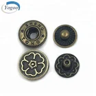 Eco-friendly High Polished Zinc Alloy Bulk Metal Snap Fasteners for Clothing