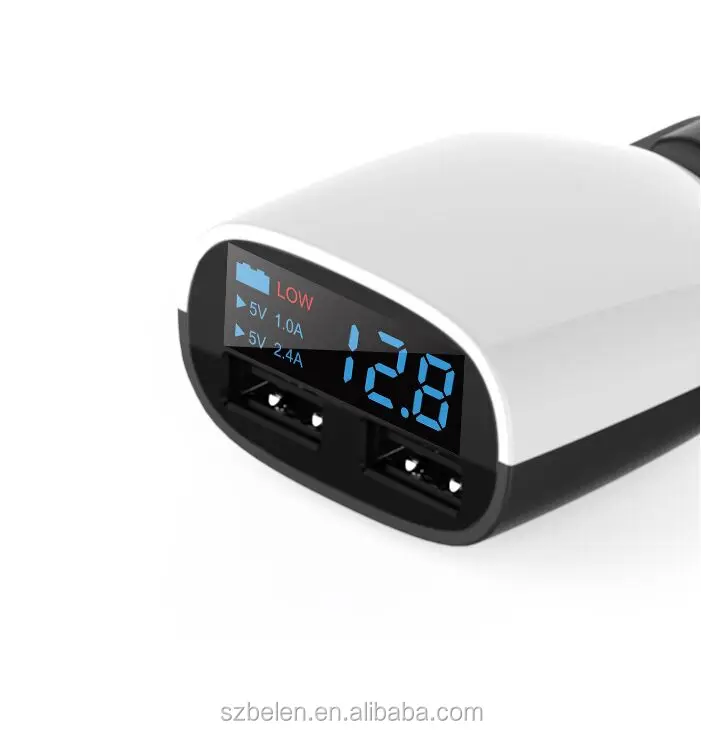 qc3.0 led smart car charger-2