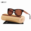 LS6005-C3 men&women style handmade acetate frame wood temple sunglasses