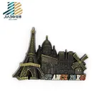 Personalised tourism souvenir metal brass building house fridge magnet production