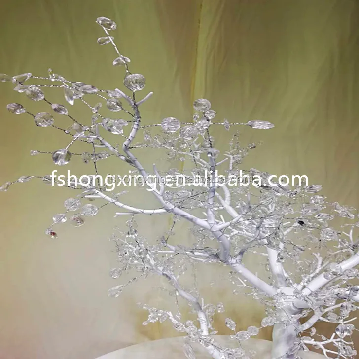 hot selling stylish white crystal decorative tree for wedding