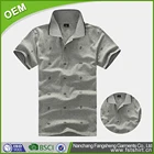 Black and grey 200 grams custom printed fishing polo shirt