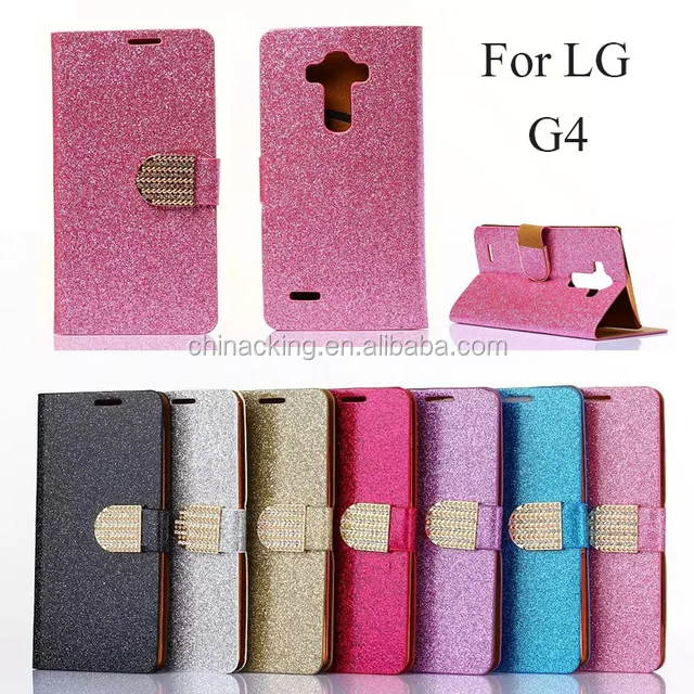 luxury bling crystal glitter flip leather case cover with stand