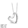 PZA-0928 Simple Design Plain Heart Pendent in 925 Sterling Silver With CZ Stone Jewelery For Mother