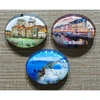 Guangzhou Factory Circle crystal glass fridge magnets / 32mm dome glass magnet