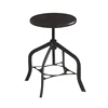 vintage swivel bar stool with round wood seat coffee table frame metal foot