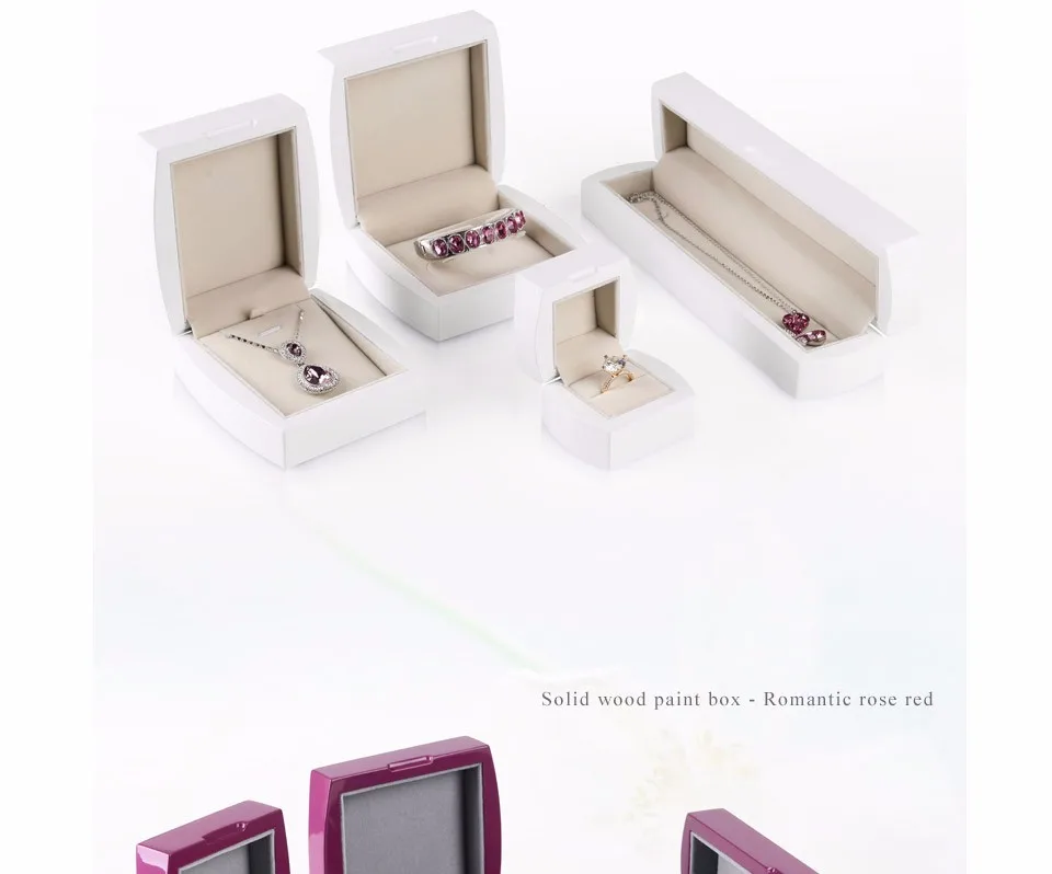 velvet necklace bangle bracelet watch gift box wholesale pink