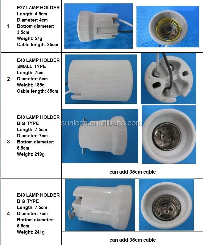 good quality ceramic lamp holder E27