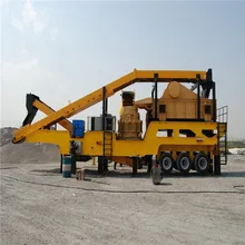 high efficiency portable type mobile jaw crusher approved CE