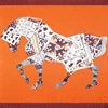 2018 Latest Scarf Designs 130*130cm Silk Big Square Scarf Colorful Horses Silk Scarf R197