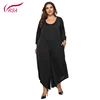 2019 Casual Dress Irregular seven-point sleeve V-neck open-back wide-leg pants Dress Plus Size Dress For Women