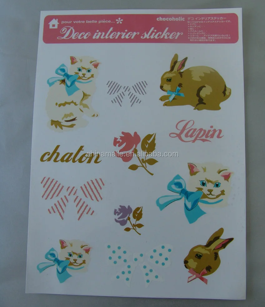 cartoon shape pvc paper stickers for promotional gift/luggage