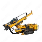 High quality hydraulic rotary head remote control crawler blasthole drilling rig