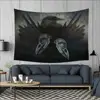 Gothic Tapestry in Fantasy Style Spells Spirituality Pentagram Symbols and Candles Art Wall Decor