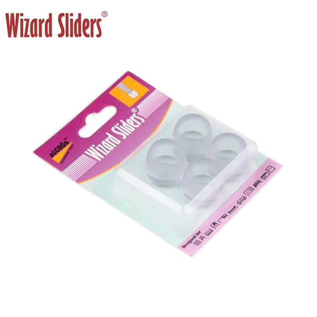 New 4Pcs Transparent Pvc Round Chair Leg Caps Feet Pads Wood Floor Protectors For Furniture Table Covers