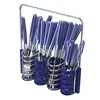 hot selling 2015 ! 16pcs cutlery set with wire hanging rack zebra-stripe design